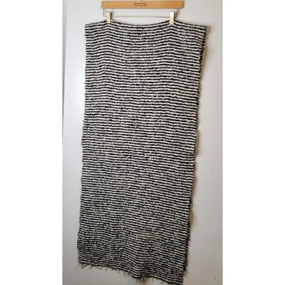 Rag & Bone New York Negro Blanco Rayas Tejido Suéter Bufanda Lana Virgen Acrílico Foto 1 de 4