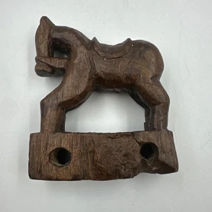 Antique Carved Folk Art Wood Horse Statue Figure Artifact “As Is” No Tail - Picture 1 of 13