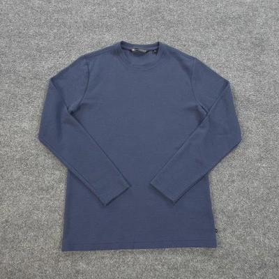 Travis Mathew Shirt Mens Small Blue Cloud Waffle Crew Soft Casual Golf Preppy - Image 1 of 4