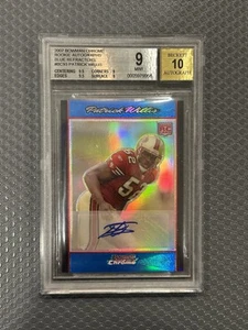 2007 Bowman Chrome Blue Refractor AUTO Patrick Willis /75 BGS 9 MINT Rookie RC - Bild 1 von 2
