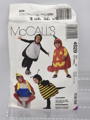 McCall Costume Halloween Pattern 4529 BEE BUNNY Child EX SMALL Styles - Image 1 of 2