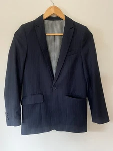 Traje Chaqueta Blazer M&S Autógrafo Niños Rayas 12 Años Azul Marino Boda Formal - Imagen 1 de 9
