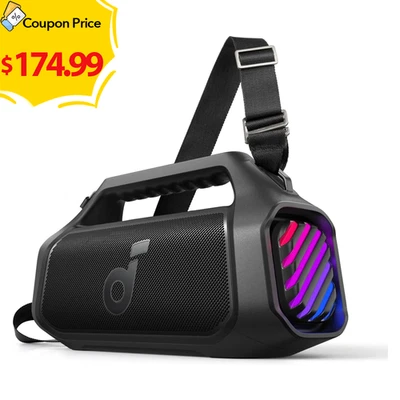 Soundcore Boom 2 Plus Portable Outdoor Speaker 140W 2+2 CH Built-In Power Bank - Image 1 of 4