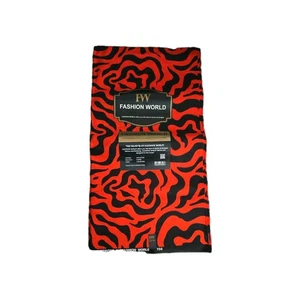 African Fabric Print 100% Cotton Ankara 6 Yards Quality Crafting Sewing Material - Picture 1 of 5