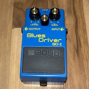 BOSS BD-2 blues driver guitar effects pedal Silver Label Taiwan Excellent - Picture 1 of 6
