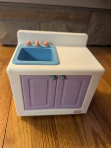 1990er Little Tikes My Size Barbie Puppenhaus Waschbeckenschrank Unterschrank Vintage - Bild 1 von 3