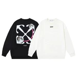 OFFS new OW Saturn pattern arrow round neck pullover sweater WHITES - Picture 1 of 14
