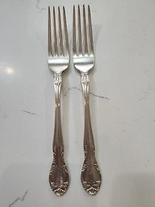 GORHAM SILVERPLATE 1947 NEW ELEGANCE  2 FORKS 7.5"  NICE!! - Picture 1 of 5