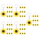 50 Pcs Key Chain Metal Women's Sunflower Gifts Backpack Hanging