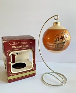 Vintage M.J. Hummel SELIGES EVENT Kugel Weihnachtsschmuck 1983 Goebel Krippe - Bild 1 von 10