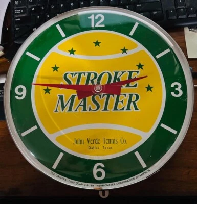 Reloj Termómetro Vintage Stroke Master Pelota de Tenis John Verde - No Funciona Foto 1 de 4