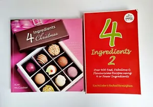 4 INGREDIENTS Cookbook Lot - Christmas - 2 Easy Recipe Books - Picture 1 of 3