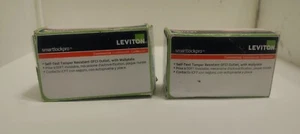 2 New Leviton GFTR1-W Smartlock Pro GFCI Outlet White Faceplate Tamper Resistant - Picture 1 of 9