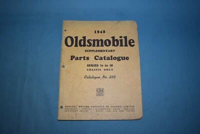 1948 Oldsmobile Parts Catalogue Supplement Series 34 to 38 Chassis Only List  - Image 1 of 4