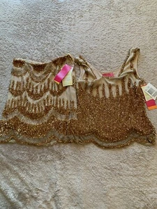 Molly & Jack SZ 8 New Skirt Gold Glitter Evening Set - Picture 1 of 12