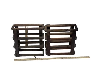 Soportes de cajón de mesa de costura antiguos, par - Imagen 1 de 3