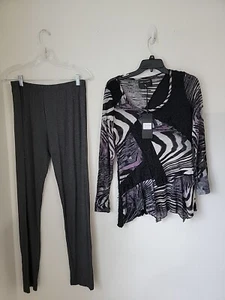 Love The Queen Outfit Womens Small Top Pull On Pants Art To Wear Textured  - Picture 1 of 17