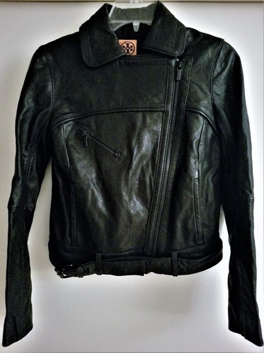 GIACCA PELLE MOTO 100% AUTENTICA TORY BURCH NUOVA TAGLIA 0 ACQUISTATA A 499 97€