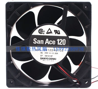 1pcs  Sanyo 9G1224G102 12038 24V 0.50A cooling fan - Image 1 of 3