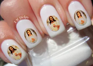 Jesus & Mary Nail Art Aufkleber Transfers Aufkleber 30er Set - A1350 - Bild 1 von 1