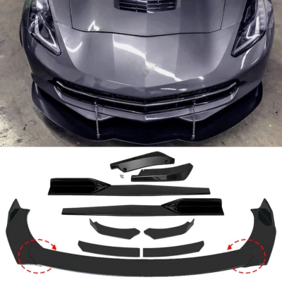 For Chevrolet Corvette Front Bumper Spoiler Body Kit /Side Skirt /Rear Lip Gloss Foto 1 de 4