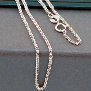 Cadena cola de zorro genuina de oro rosa macizo de 18 quilates 50 cm hecha en Italia - Imagen 1 de 4