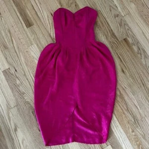 Abito vintage anni 80 Union Made Barbie rosa senza spalline cocktail tulipano ballo cuore 11 - Foto 1 di 10