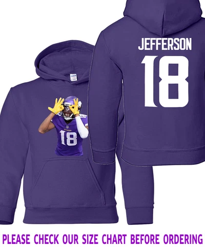Justin Jefferson Dance Minnesota Vikings Purple Youth Hoodie For Kid Christmas Cover