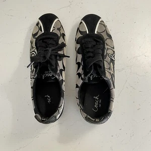 Coach Devin schwarze Wildleder Canvas Sneakers 6,5 - Bild 1 von 7