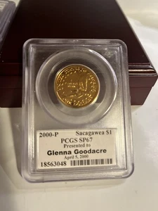 Glenna Goodacre Sacagawea $1 2000-P SP67 Philadelphia Uncirculated present. coin - Picture 1 of 2