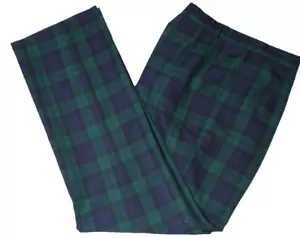 Vintage Pendleton Womens Straight Leg Tartan Green Pants Size 12 - Picture 1 of 3