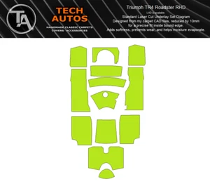 Triumph TR4A TR5 TR250 TR6 Handcrafted to Order Laser Cut Underlay Set - Picture 1 of 2