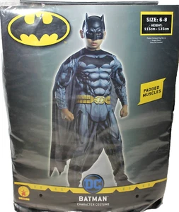 Rubies DC Batman Superhero NEW Boys Costume 6-8 Years Padded Halloween Book Week - Picture 1 of 6