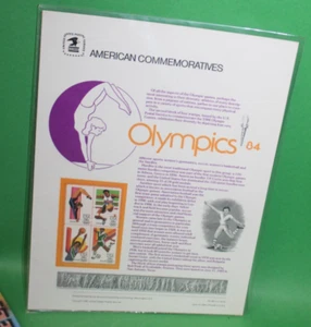 Panel de estampillas vintage de 84 USPS de los Juegos Olímpicos conmemorativos americanos 192 17 de junio de 1983 - Imagen 1 de 5