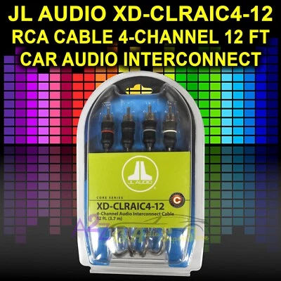 JL AUDIO XD-CLRAIC4-12 (90428) RCA CABLE 4-CHANNEL 12 FT CAR AUDIO INTERCONNECT - Image 1 of 3