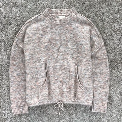 Max Studio Sweater Womens S Pink Multi Heathered Knit Kangaroo Pocket Wool Blend - Изображение 1 из 4