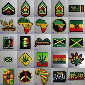 Rasta Iron On / Sew On Cloth Patch Badge Appliqué Hot Fix Jah Reggae Dub Jamaica - Picture 1 of 26