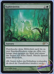 Cultivate FNM German Mtg MISPRINT. "Sorcery" in English, not "Hexerei" in German - Imagen 1 de 4