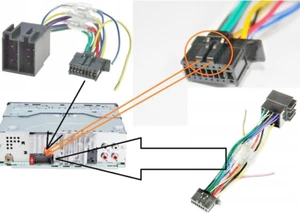 Car Stereo Adapter Cable for Pioneer Plug DIN ISO 16 Pin Harness DEH-1400UB - Picture 1 of 24