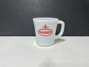 Vintage Fire King Oven Ware Nabisco Milk Glass Mug - Picture 1 of 8