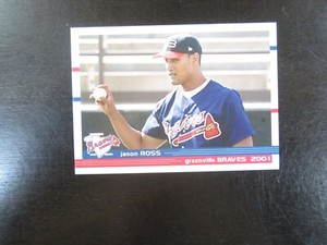 2001 Greenville Braves Jason Ross Card (B60) Atlanta Braves