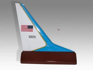 Boeing C-40 737-700 USAF Solid Kiln Dried Mahogany Wood Handmade Tail Fin - Picture 1 of 10