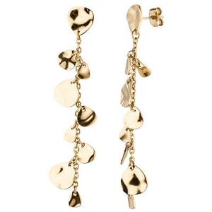 Pendientes Colgante Pendientes 67x9mm con Colgantes Acero Inoxidable Dorado - Imagen 1 de 1