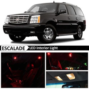 16x Red Interior Map Dome LED Lights Package for 2002-2006 Cadillac Escalade SUV - Picture 1 of 12