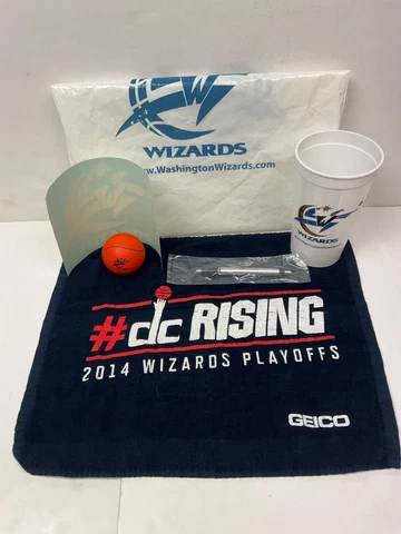 Lot Washington Wizards Souvenir 2014 Playoffs Glass/Pen/Towel/Basketball/Sticker Cover