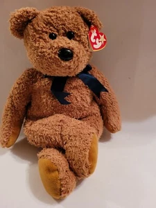 Floppy TY Large Beanie "FUZZ" Plush Stuffed Toy Bear 1998 (TUSH TAG 1999)Cuddly - Picture 1 of 6
