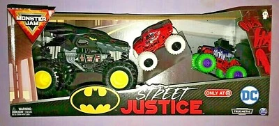 Monster Jam Street Justice 3 PK BATMAN / HARLEY QUINN / THE JOKER **NUEVO** Foto 1 de 4