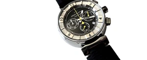 LOUIS VUITTON LV277 TAMBOUR CHRONOGRAPH MEN'S WRISTWATCH DATE SWISS - Picture 1 of 7
