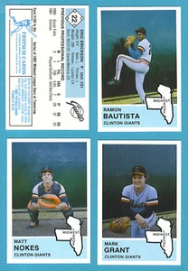 Juego de equipo de la Liga del Medio Oeste Fritsch 1982 Clinton Giants - Imagen 1 de 1
