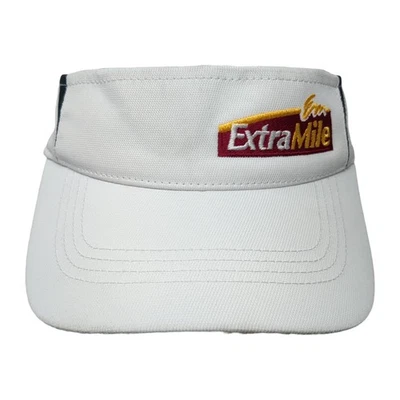 Extra Mile Strapback Visor Hat White One Size Embroidered Sport-Tek - Image 1 of 4